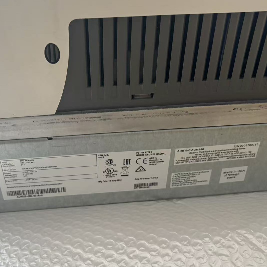 ABB ACH550-UH-031A-4 HVAC Drive Inverter 20HP 15KW 3-Phase 31A 3AUA0000004054
