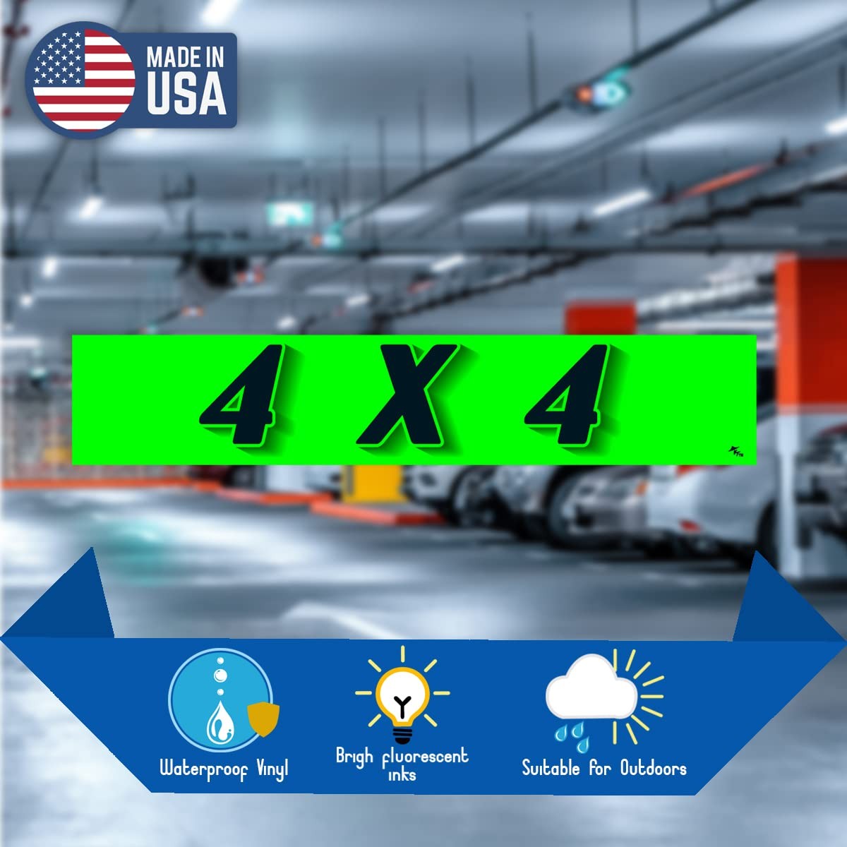 Versa-Tags 4 X 4 Chartreuse Green Stickers 12 Pack