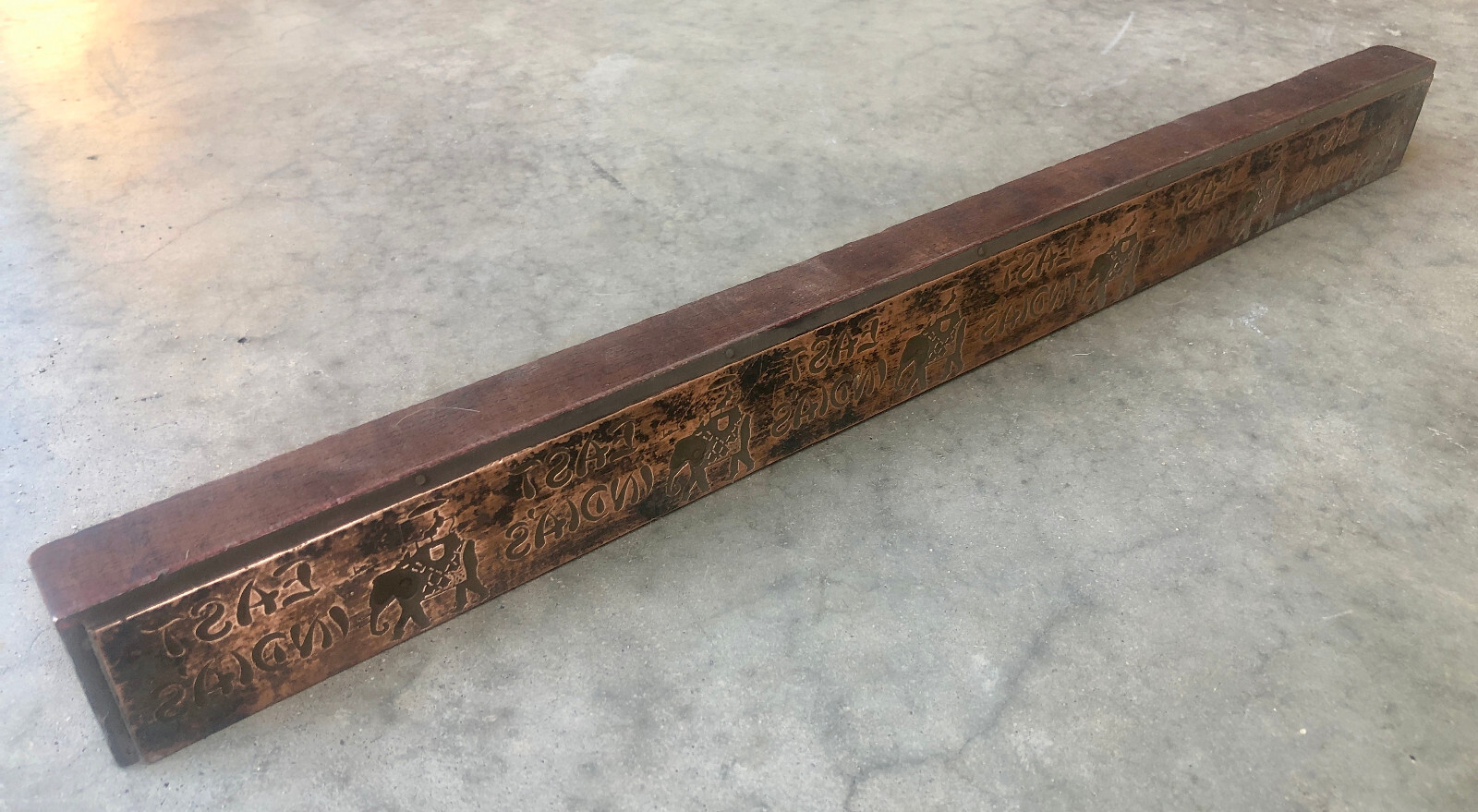 Large Long copper Antique Letterpress PRINTING BLOCK – EAST INDIA’S Ad
