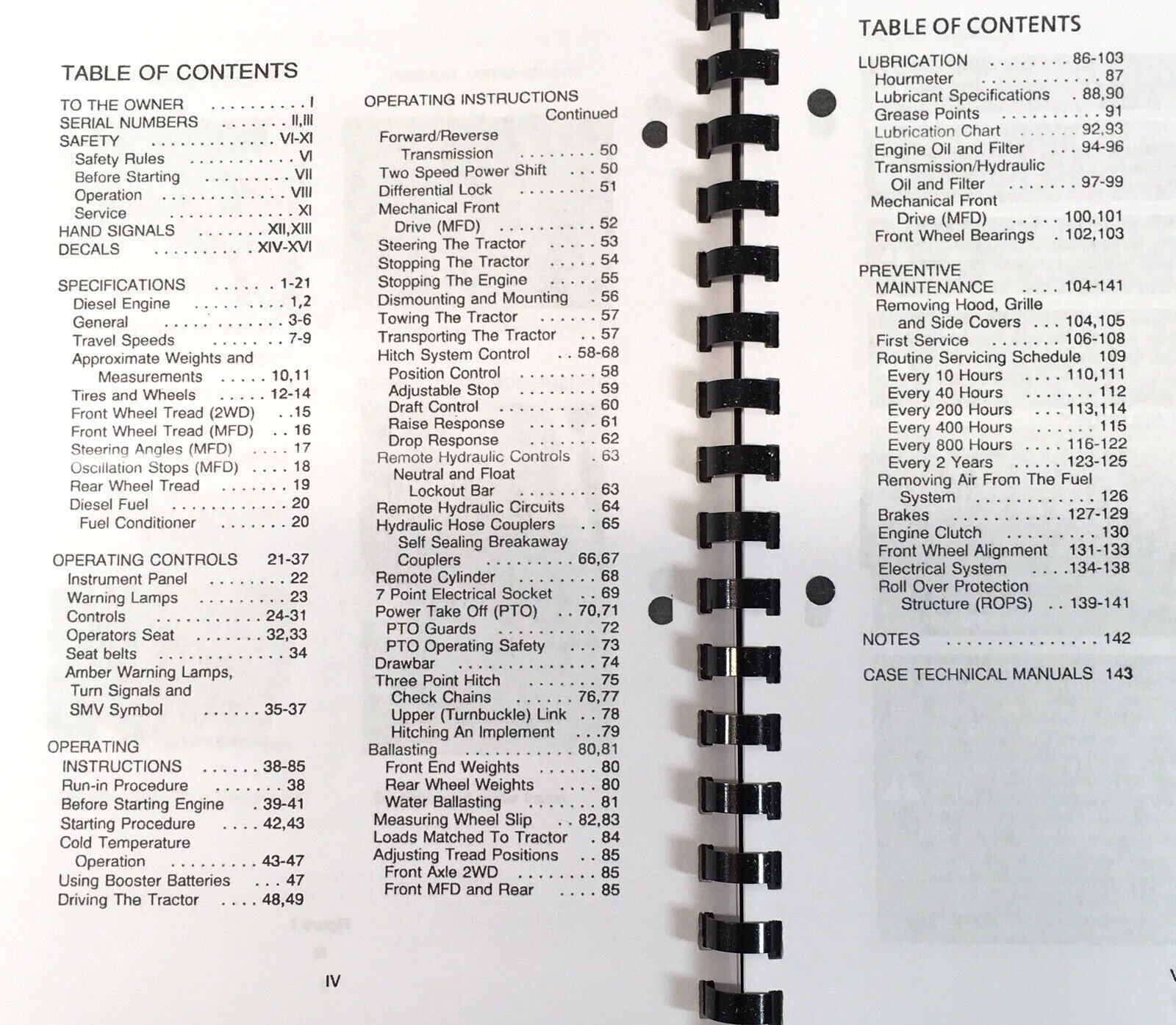 Case IH 385 Tractor Operators Manual Owners Book Maintenance Adjustments More