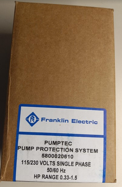 Franklin Electric 5800020610 Pumptec Motor Protection 115/230v 1 Phase 1/3-1.5HP