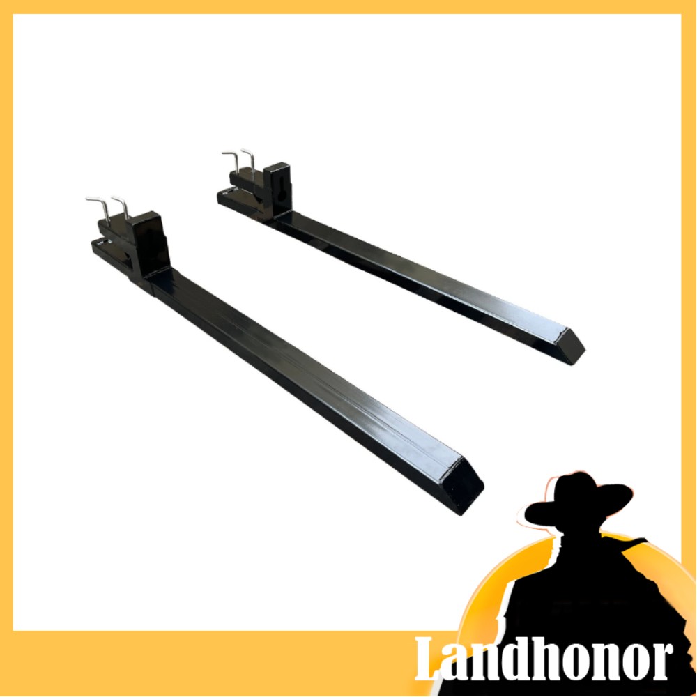 LandHonor 60in Clamp On Pallet Forks Pack 4000lbs Bucket Attach Tractor Clip-on