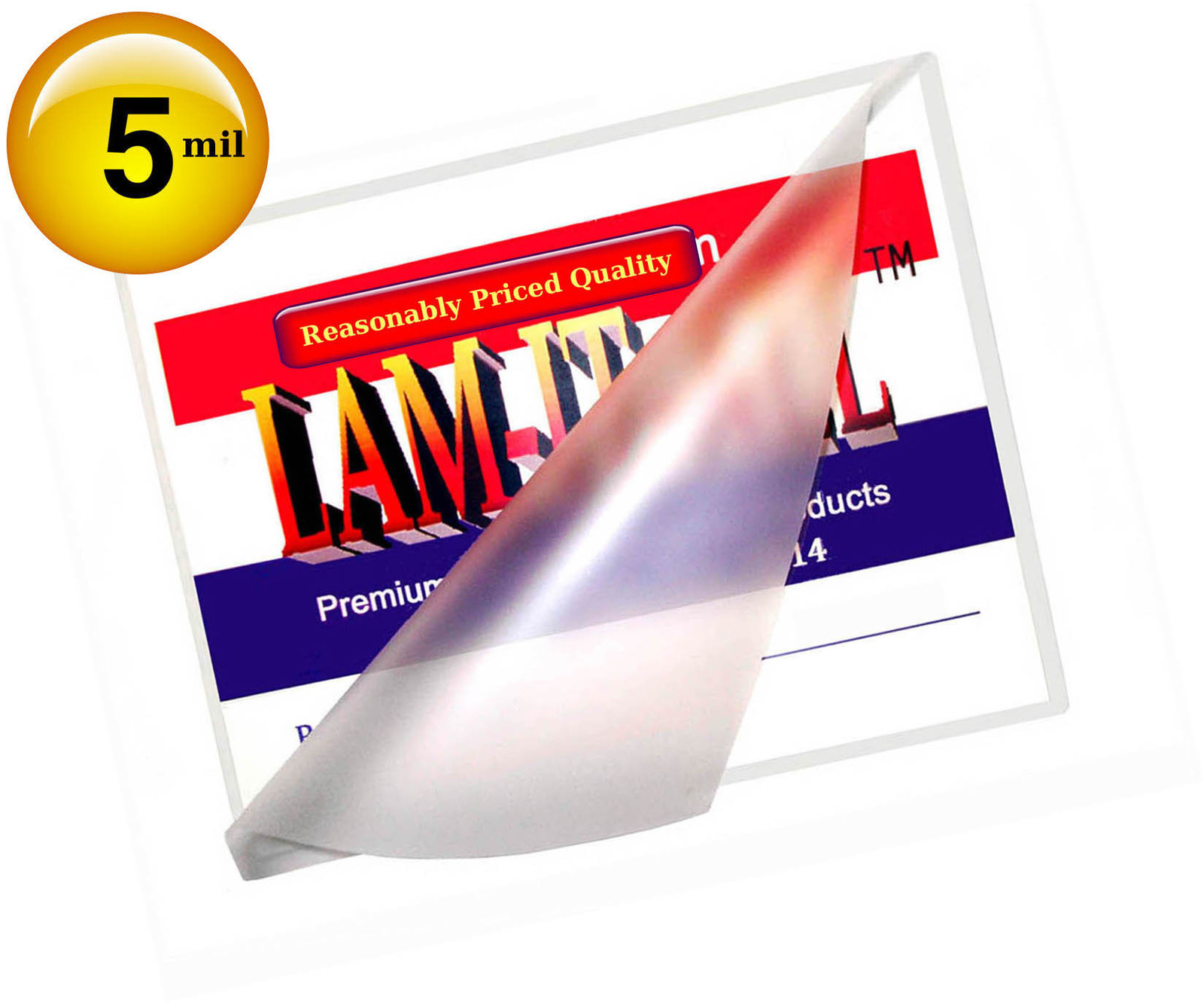 200/pack LAM-IT-ALL 5 Mil Military Card Hot Laminating Pouches 2-5/8 x 3-7/8