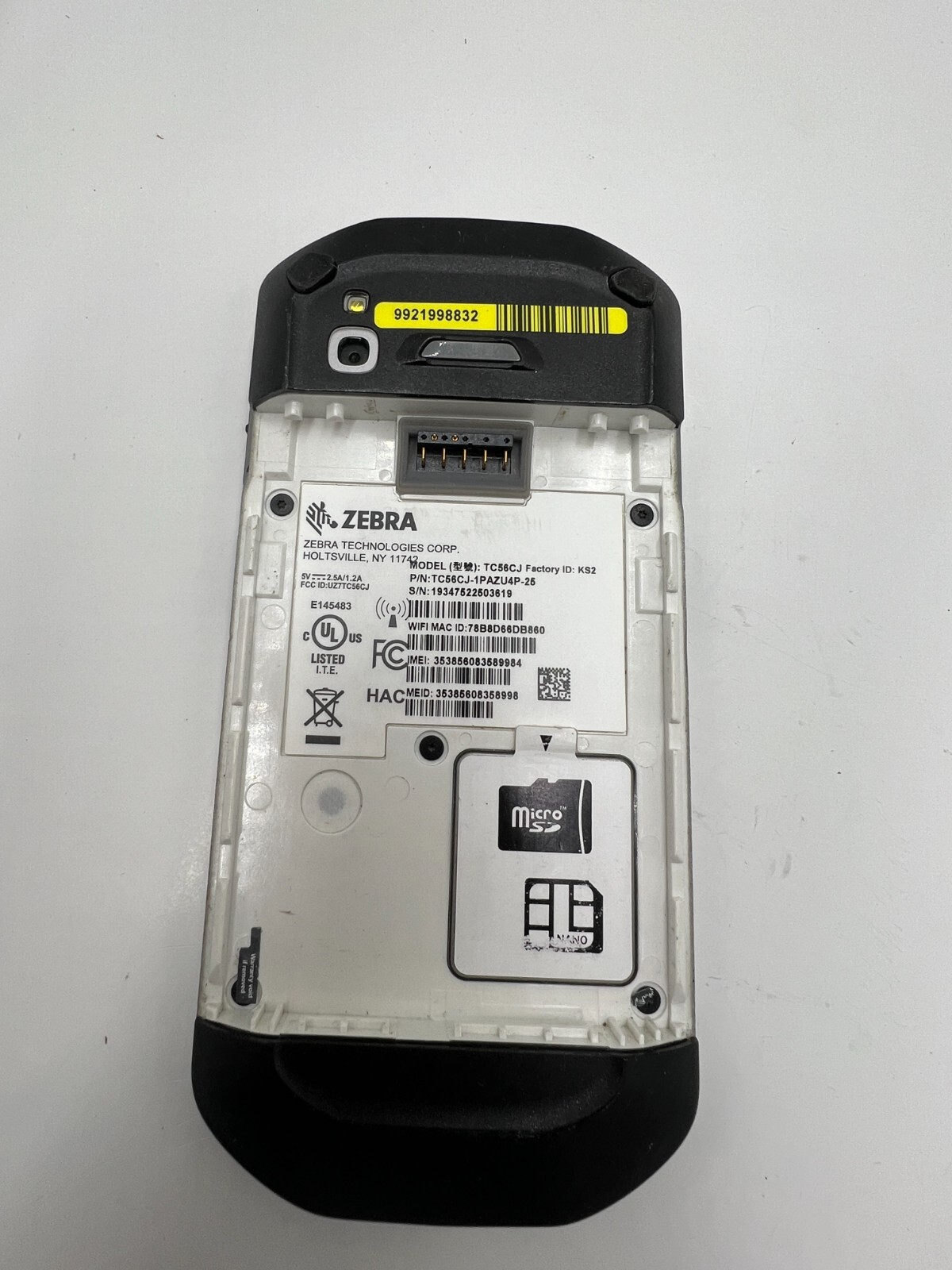 Zebra Handheld Computer Barcode Scanner TC56CJ TC56CJ-1PAZU4P-25 – BROKEN