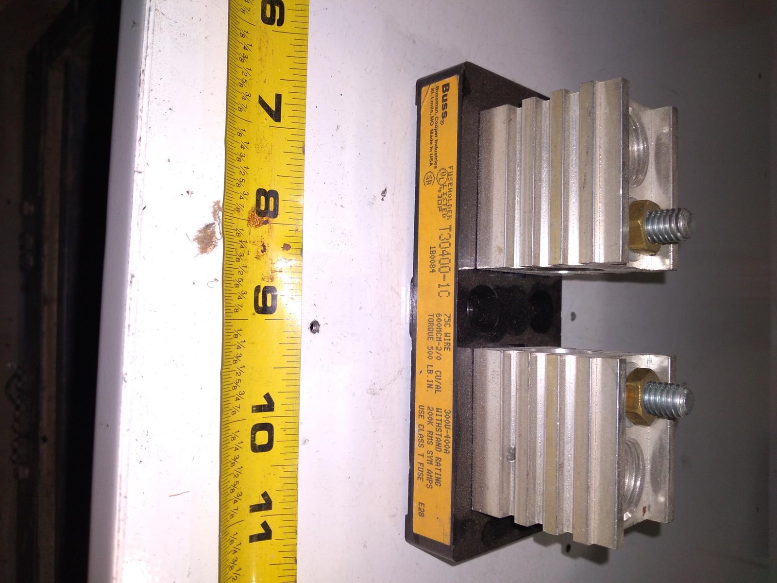 BUSS T30400-1C 75C WIRE 600MCM-2/0 300V400A 200K RMS SYM AMPS CLASS T FUSE