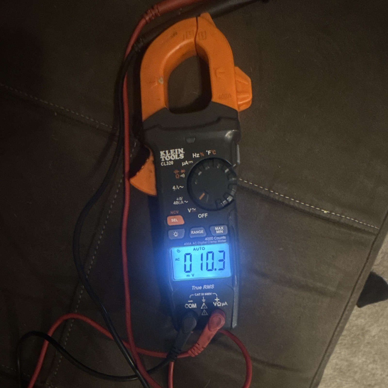 Klein Tools CL320 True RMS 400A Clamp Meter CAT III 600V NCV Backlight