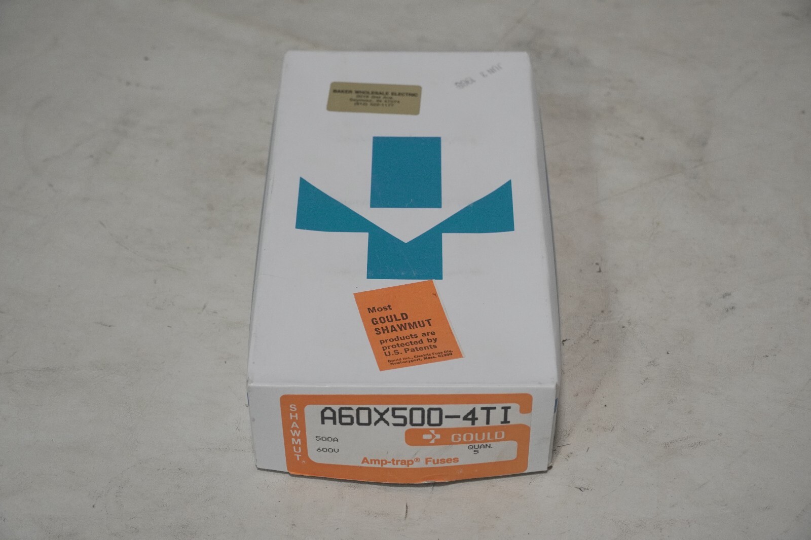 Gould Shawmut A60X500, type 4TI fuse, 600VAC, 500A, Amp-trap, form 101