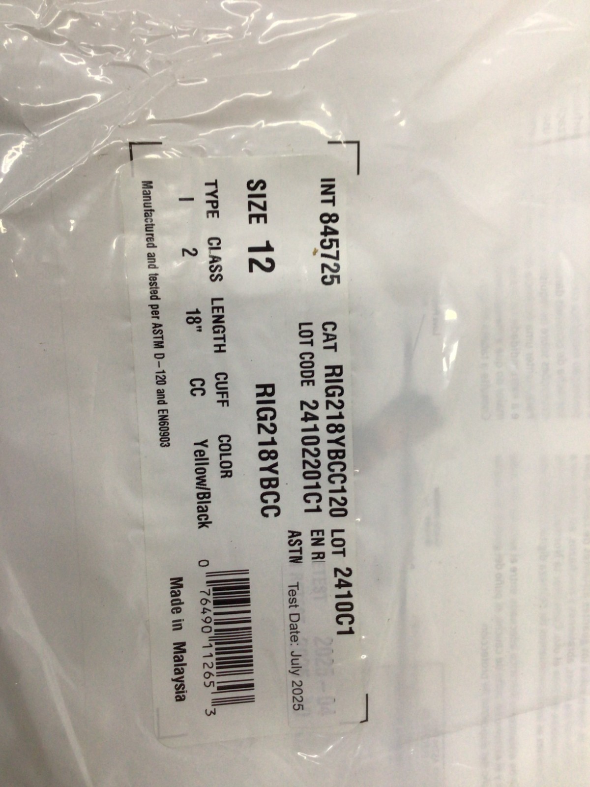 Activarmr RIG218YBCC 18 In Glove Length Size 12 Electrical Insulating Gloves