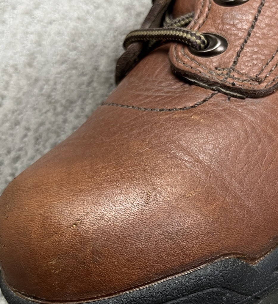 Timberland Pro358 Boots WOMEN Size 10 Brown Leather Lace Up Safety Toe Work Boot