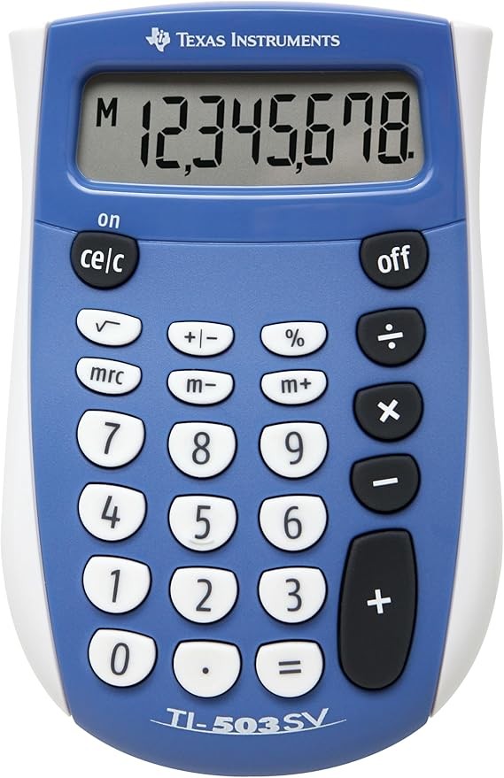 Texas Instruments TI-503 SV Standard Function Calculator – Blue, Gray