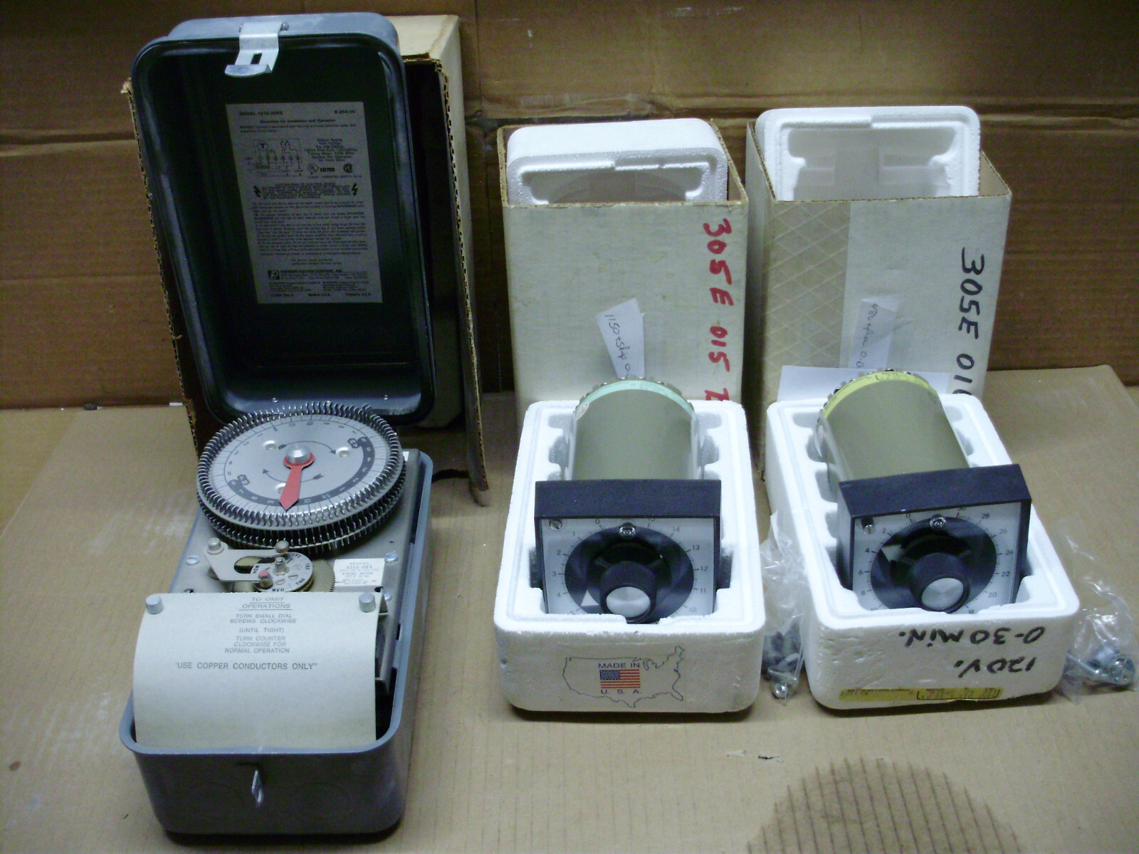 ATC & Paragon Electric Timers, 0 -15 min / 240 Volt, 0-30 min /120 Volt, 24 Hour