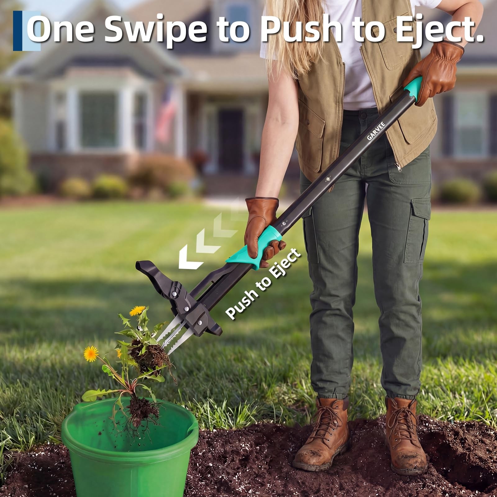 Garvee 40 Long Handle Stand Up – Gardening Hand Weeding Tool