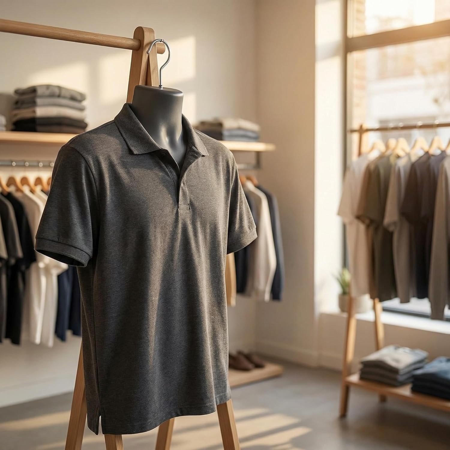Black Male Mannequin Torso for T-Shirt Display