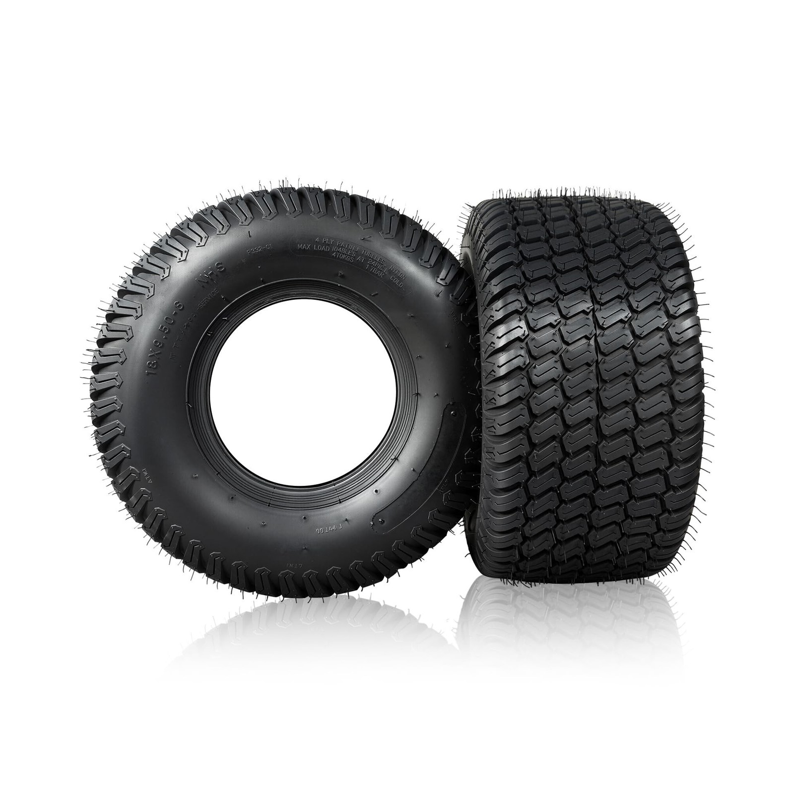 PROPARTS Set of 2 18×9.50-8 Lawn Mower Tires 4PR 18×9.5-8 Tractor Turf Golf C…