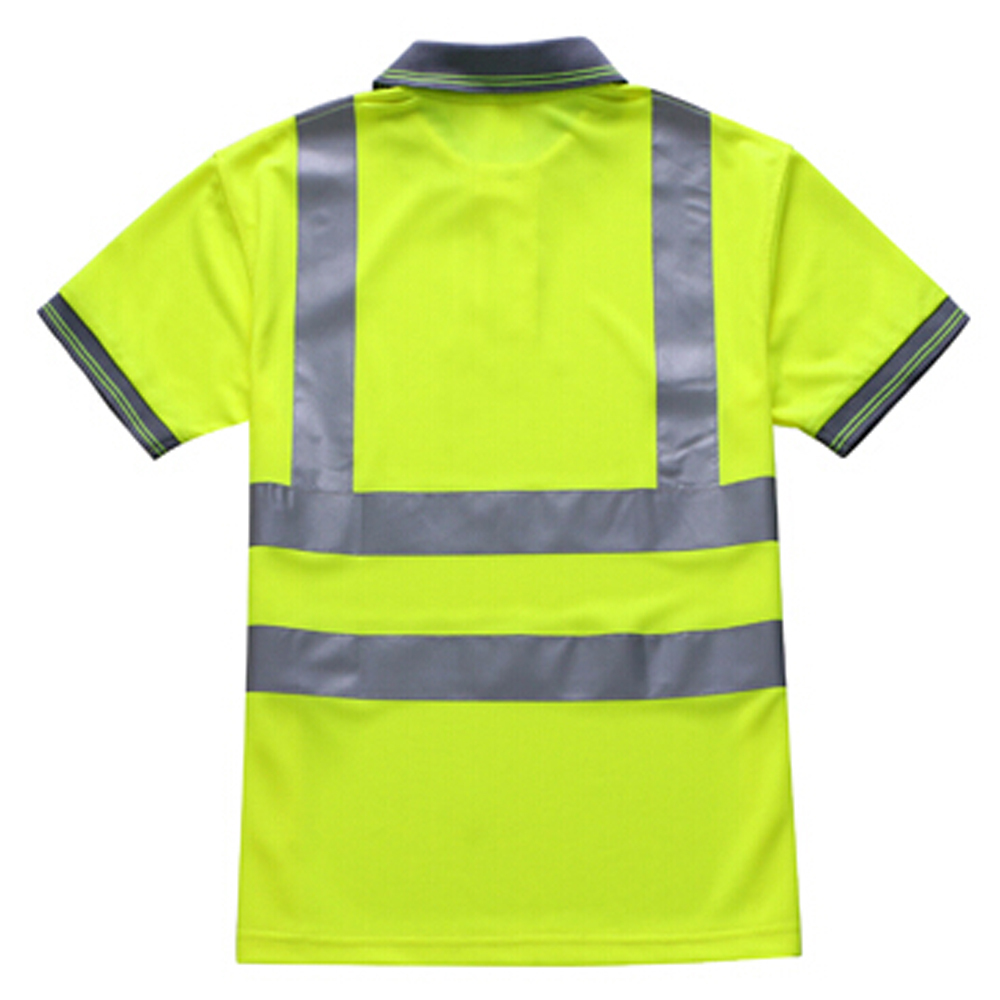 CNSS Mens High Visibility Reflective Fast Drying Night Sport T-shirt Safety Vest