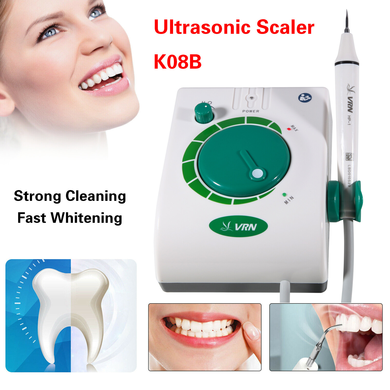 Dental Ultrasonic Scaler Teeth Cleaning Machine Calculus Remover with 5 Tips