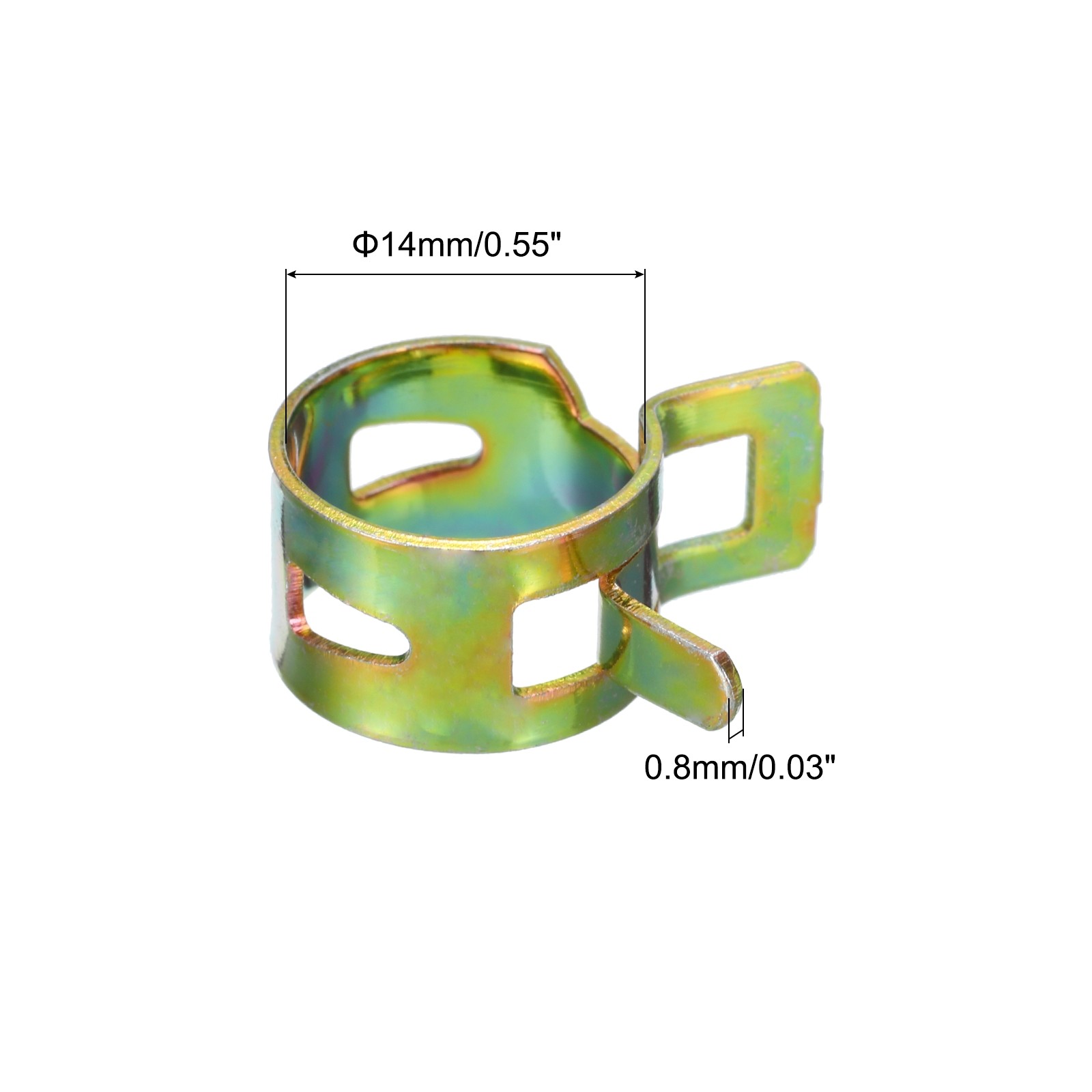 20Pack ID 14mm 9/16inch Fuel Line Hose Clips,Pipe Clamps,Spring Hose Clamp