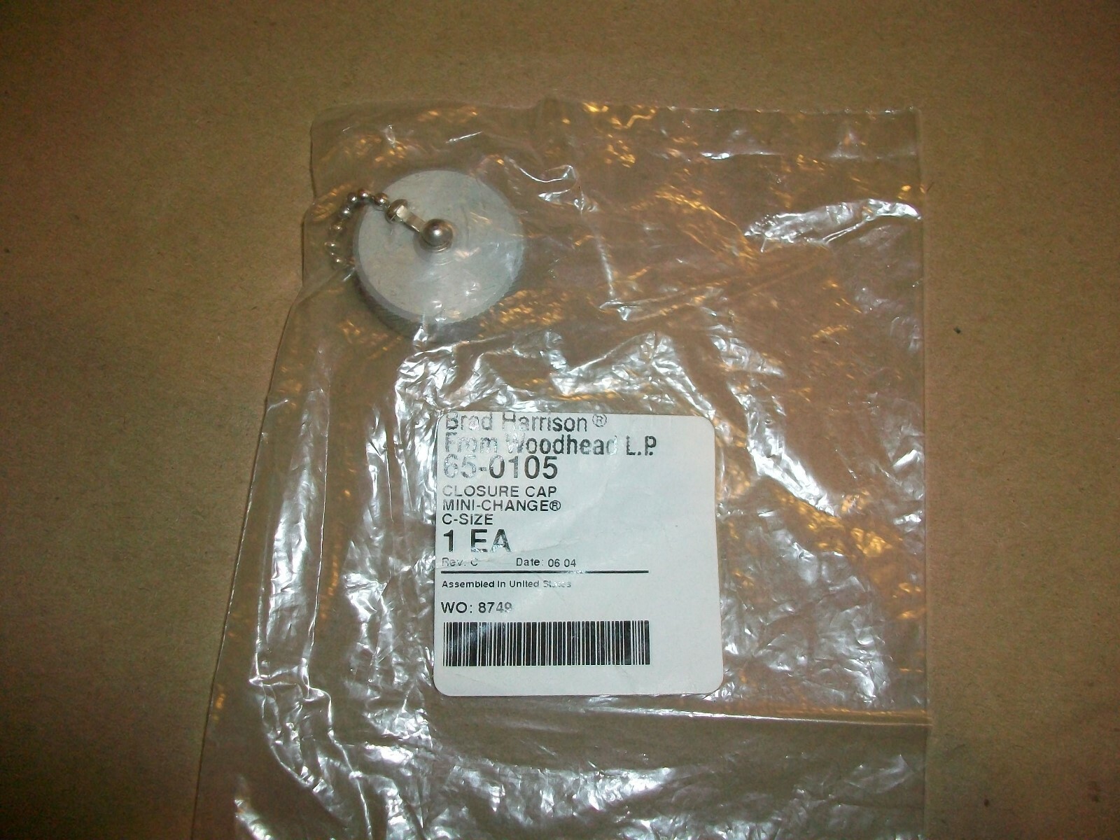 Brad Harrison MINI-CHANGE Closure Cap 65-0105 C-SIZE