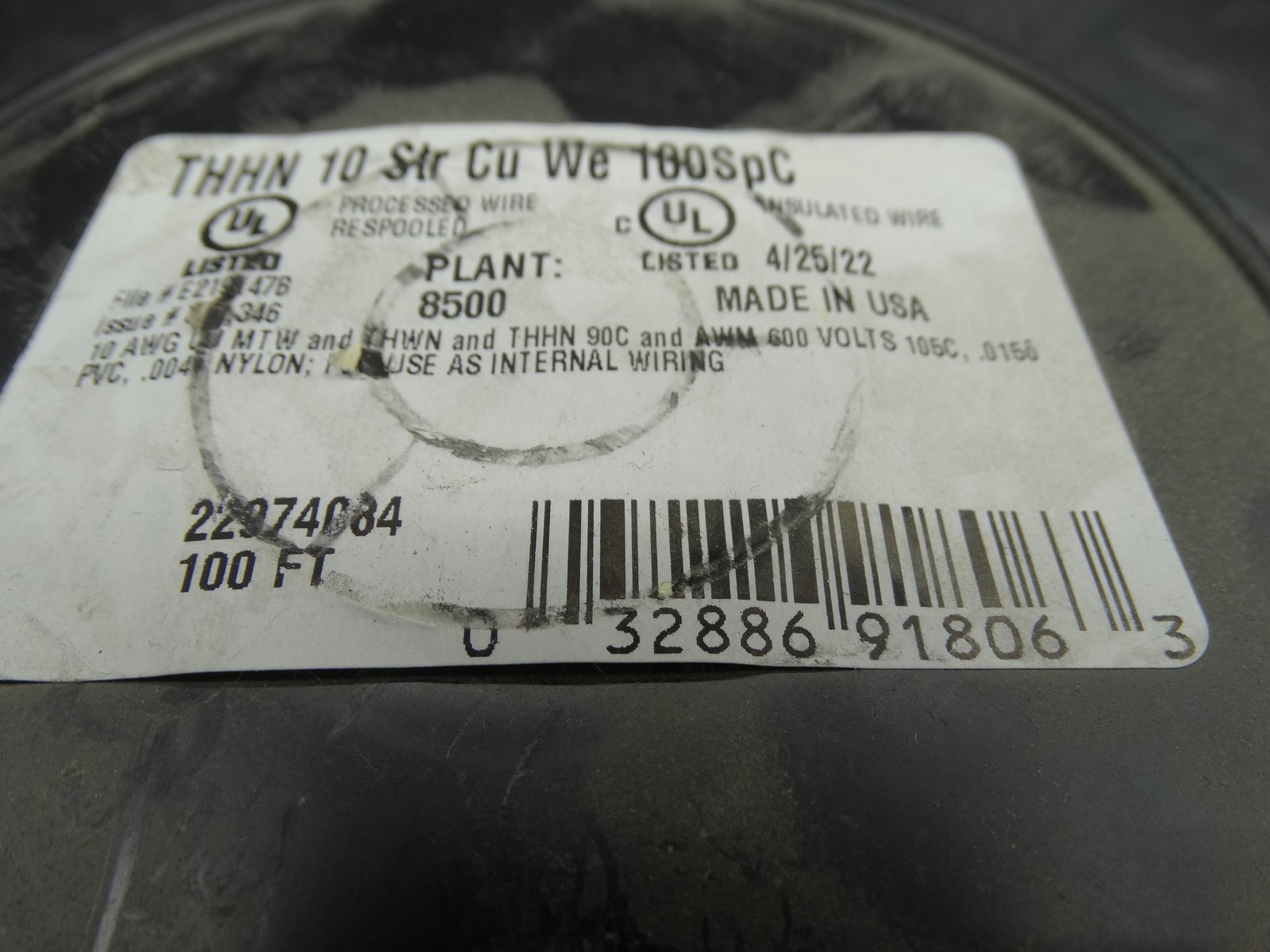 Southwire 100 ft 10-awg Stranded White CU Thhn Wire For Electrical Applications