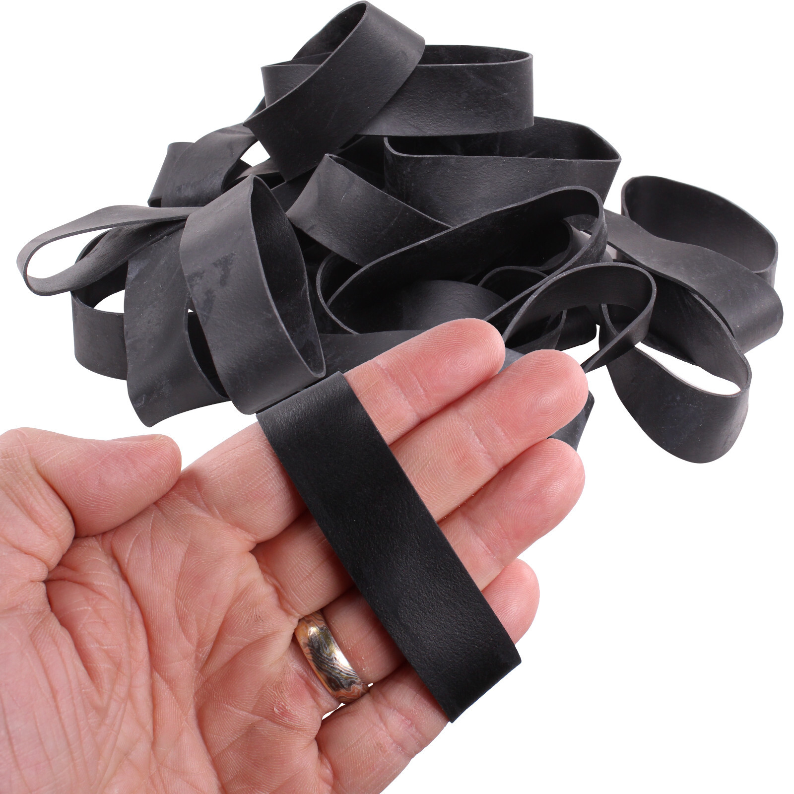 Black Extra Wide 3/4″ Fat Rubber Bands #94 .75 inch Large Made In USA Thick