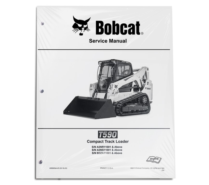 Bobcat T590 Compact Track Loader Service Manual Shop Repair Book – 6989683