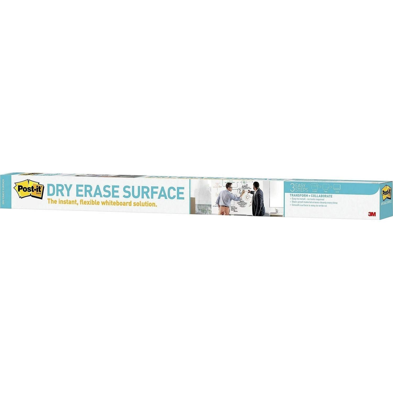 Post-it Dry Erase Surface with Adhesive Backing 48 x 36 White
