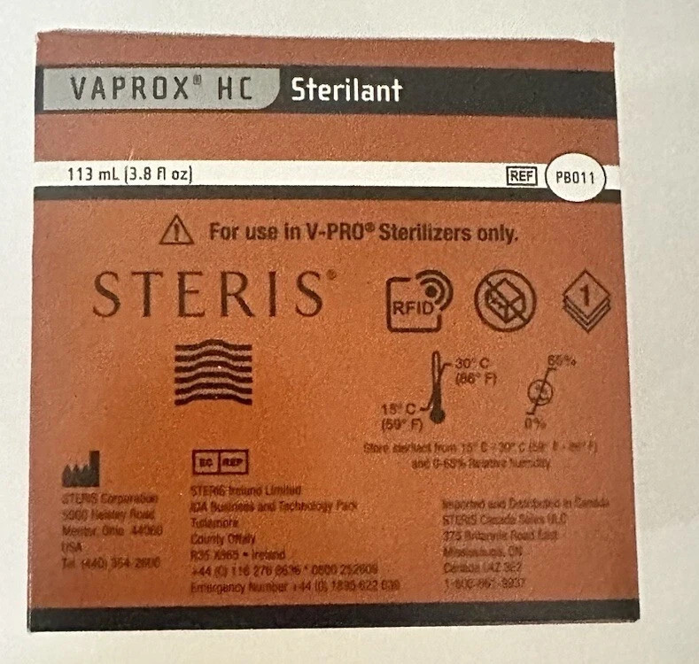 STERIS PB011 Vaprox HC Sterilant Exp 04/27/2026 Brand New Sealed
