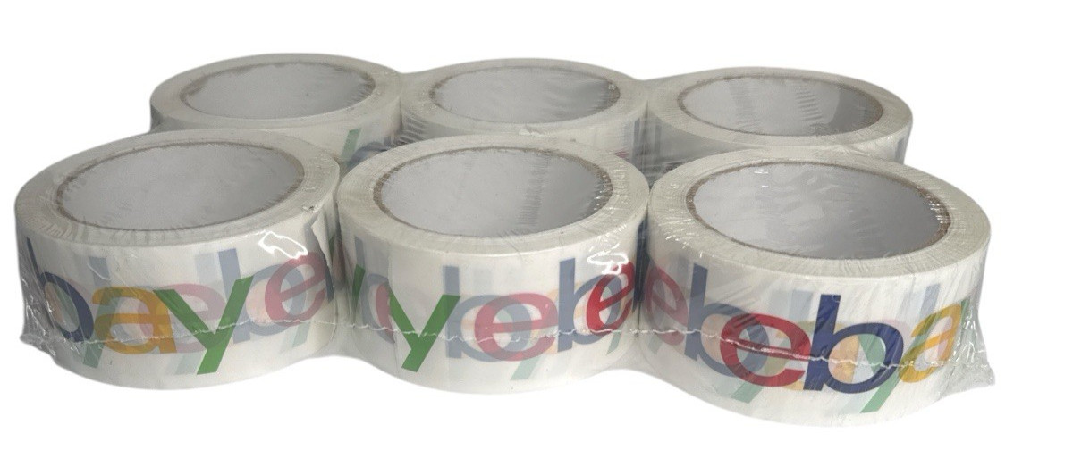 6 Rolls Official eBay Color Logo Packing Shipping Tape 2″ x 75 Yards New