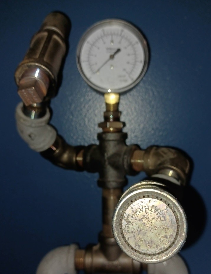MIXED-METAL PIPE ROBOT ART 6-1/4 POUNDS MODULAR STEAMPUNK TORCH PATINA 1286