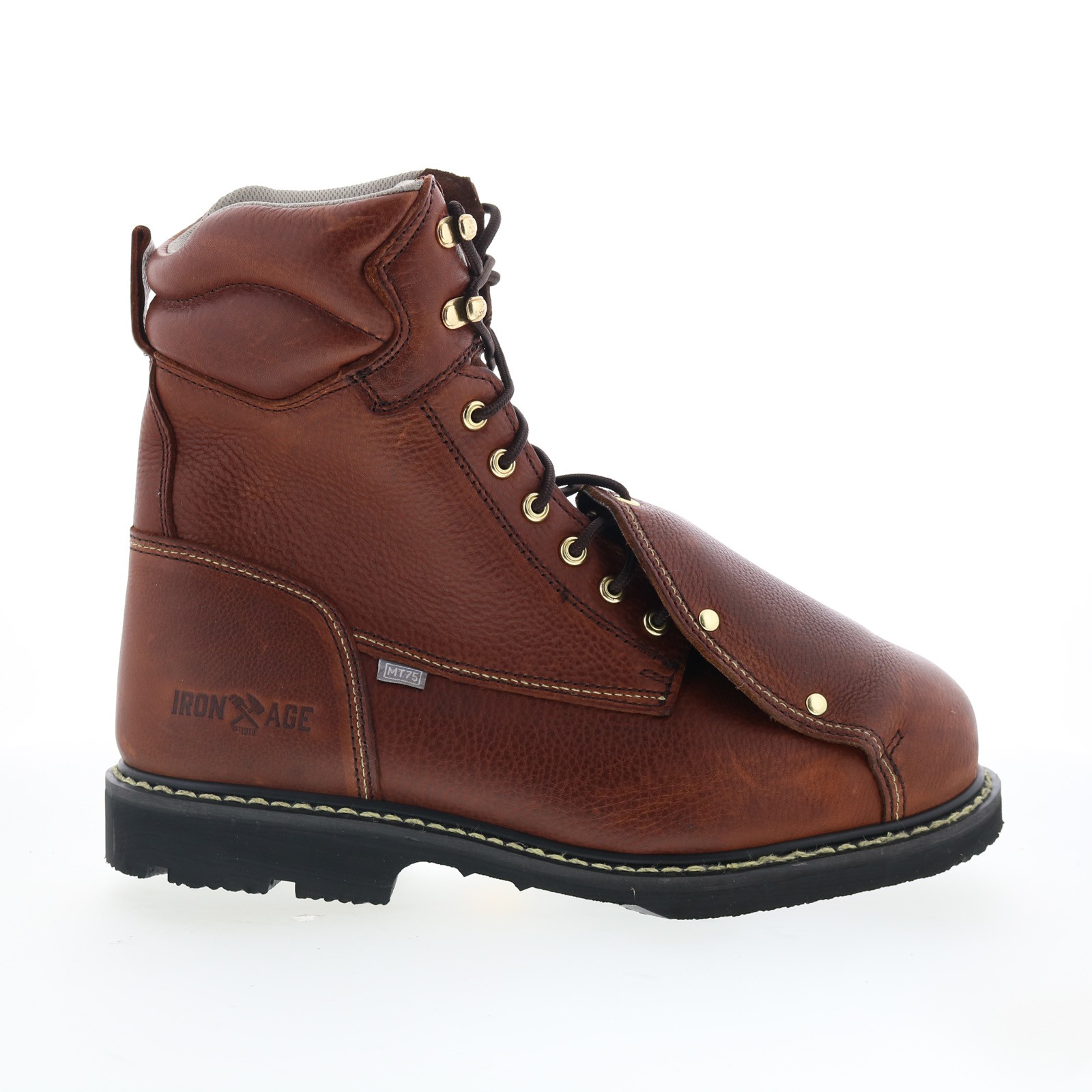 Iron Age Groundbreaker 8″ EH Steel Toe MetGuard Mens Brown Work Boots