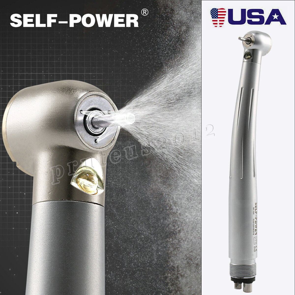 Dental Pana Max LED Self-Power E-generator Fiber Optic High Speed Handpiece USA
