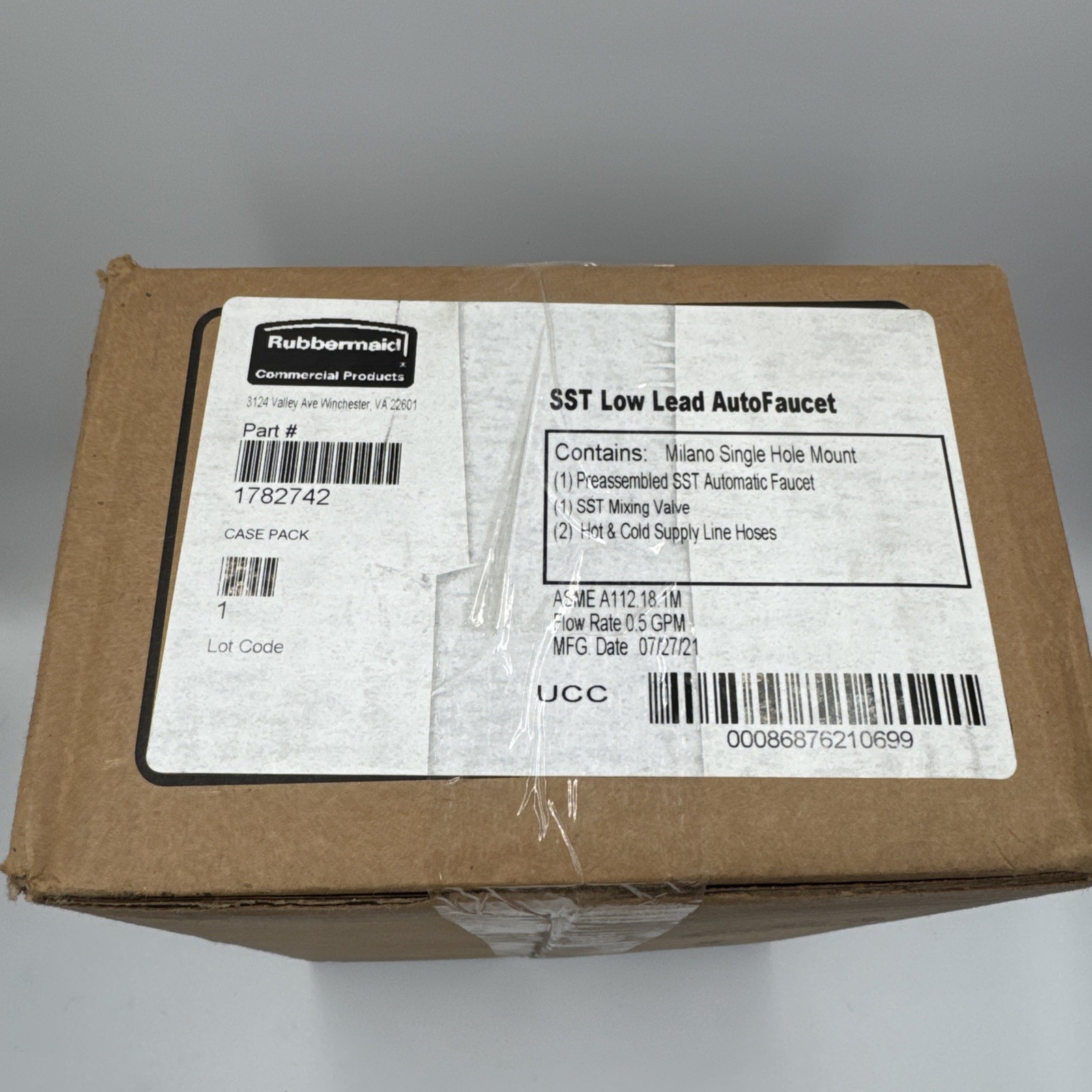 Rubbermaid AUTOFAUCET® MILANO Milano® Hands-Free Sensor Faucet Chrome # 1782742