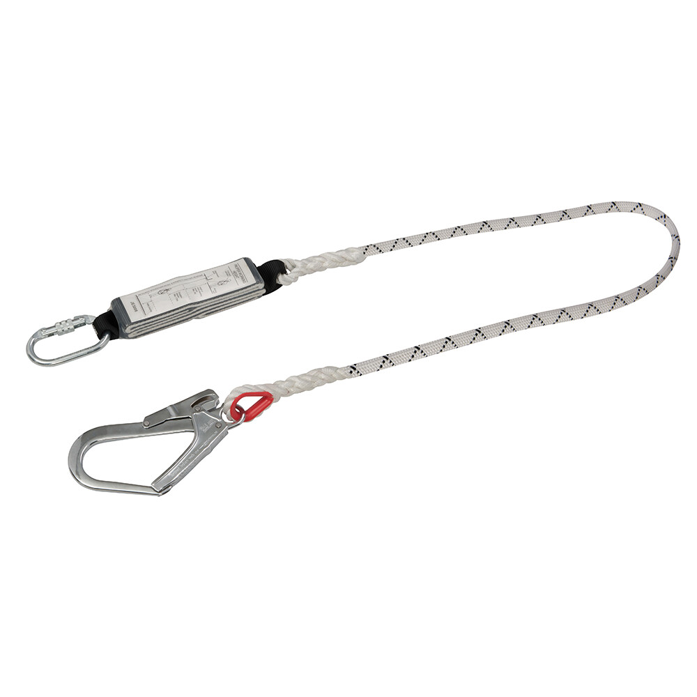 Lifting platforms railing height protection 4P harness including fall arrestor DIN EN361