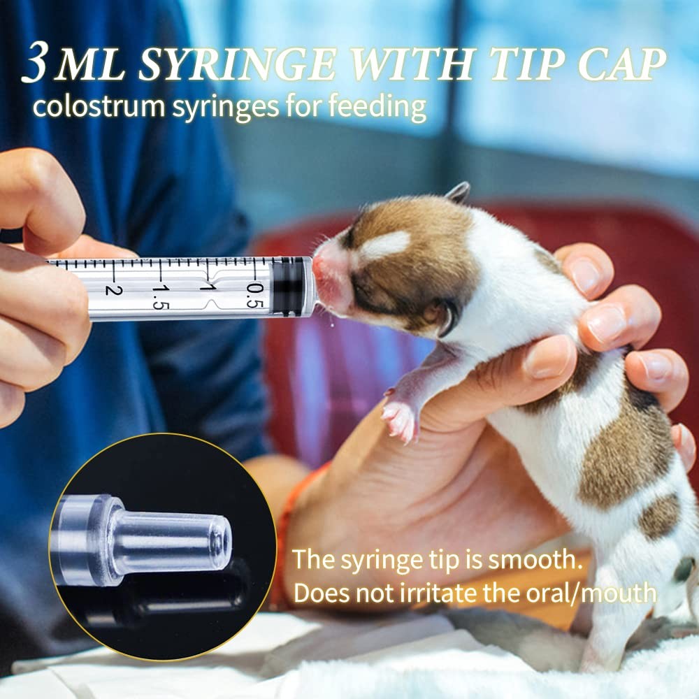 3ml Syringes with Cap, Luer Slip Tip, Whole Pack Bulk Sterile 50 pcs, 3ML