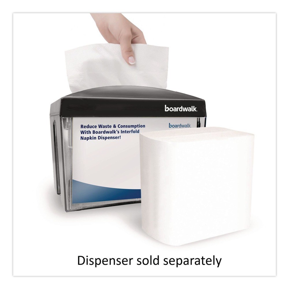 Boardwalk 6000INTW 6.3 in. x 8.5 in. 1-Ply Interfold Napkins – White (12/CT) New