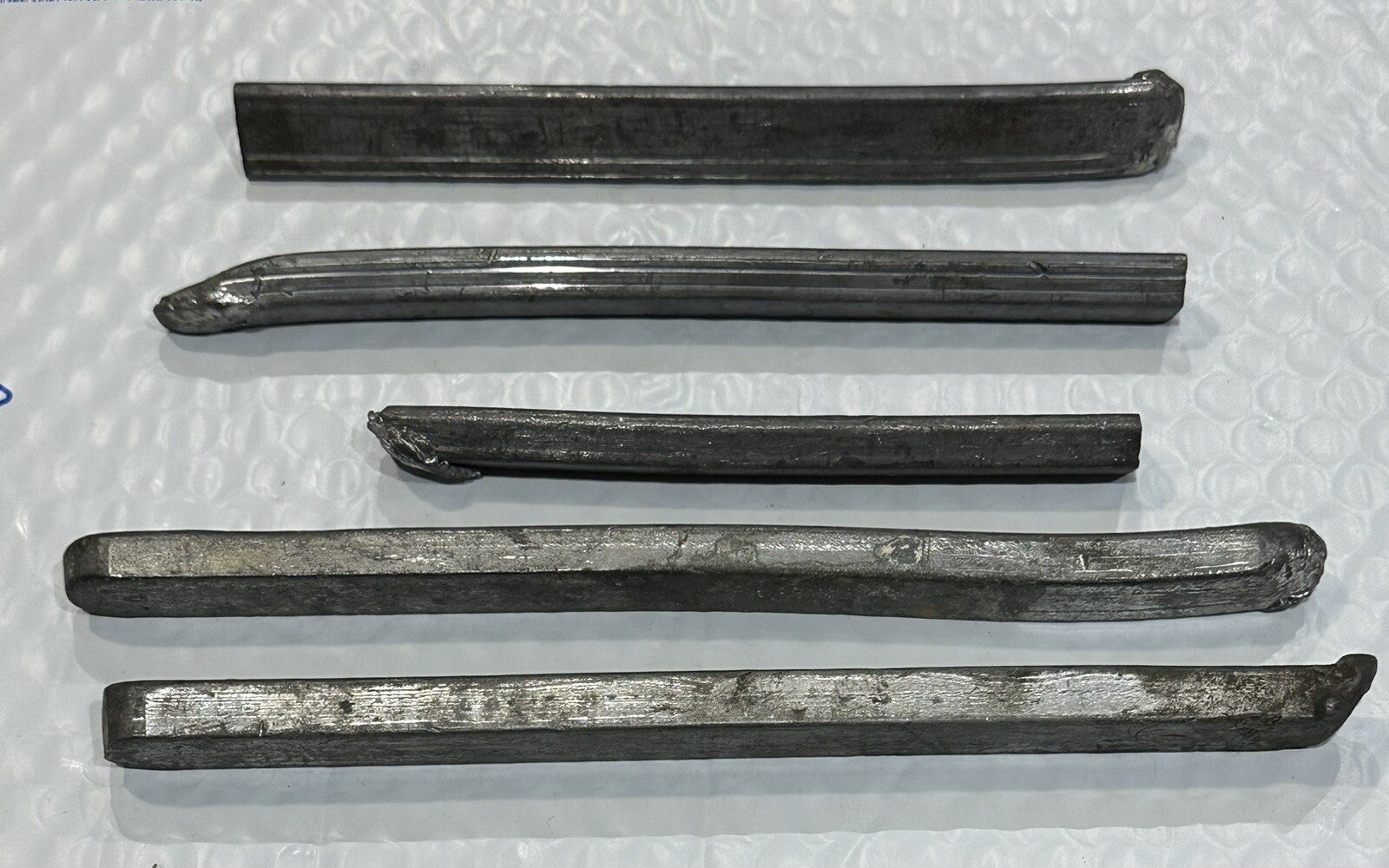 3.4 Lbs 50/50 Lead Alloy Bars (5) Total