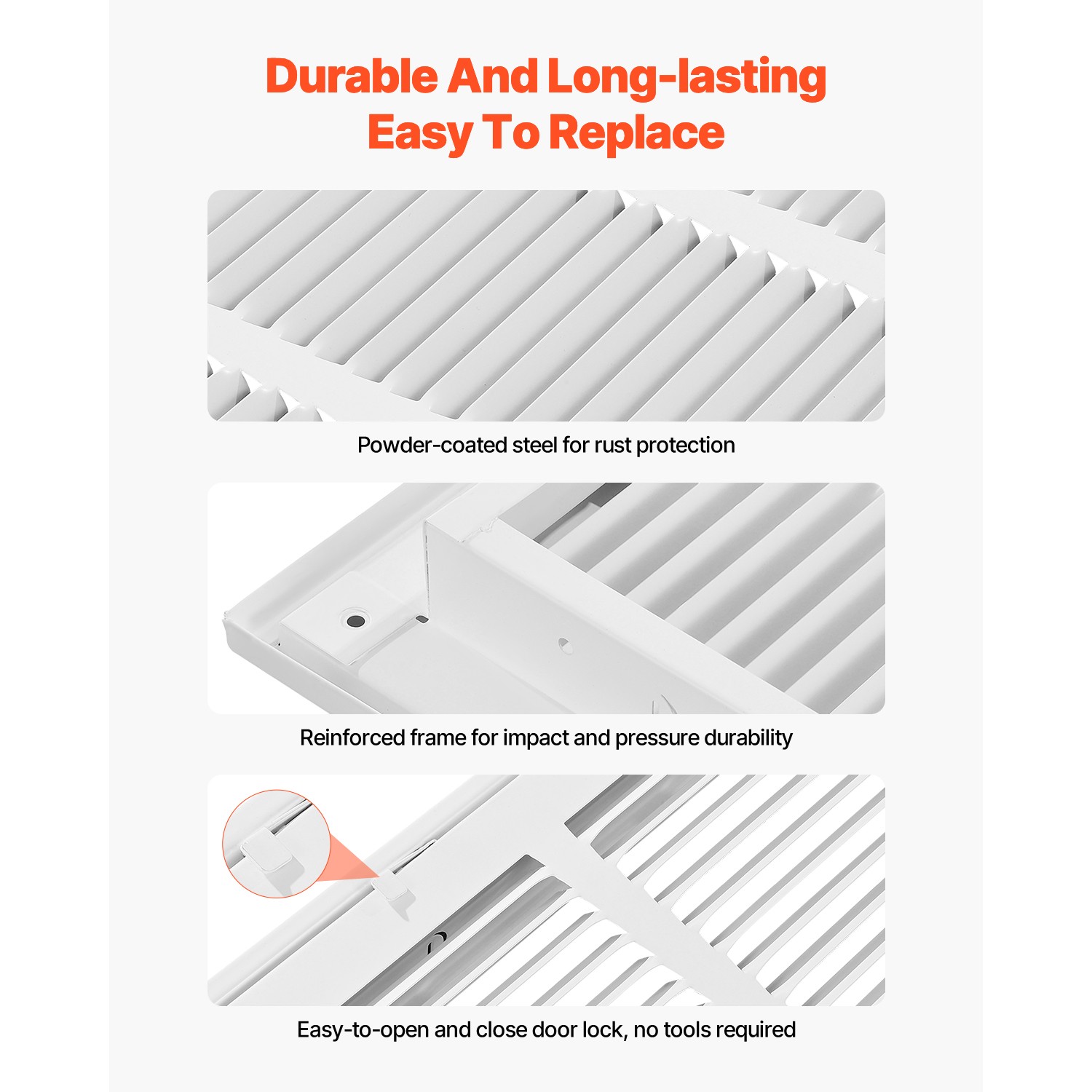 Return Air Filter Grille Fits W30 x H20 In Duct Opening Vent Cover