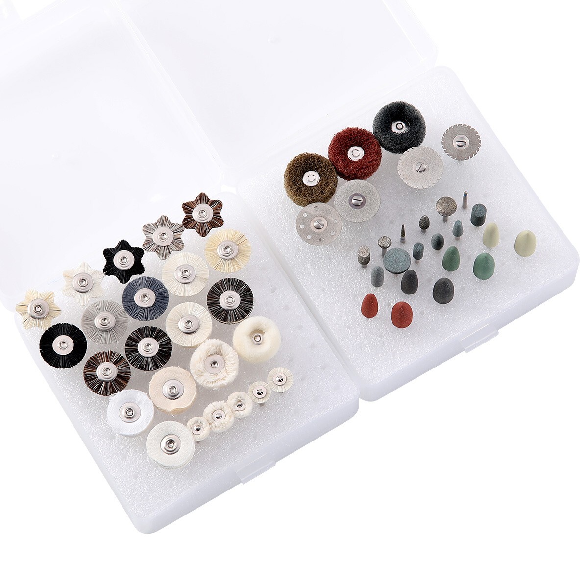 51pcs Dental Diamond Burs Discs Silicon Felt Wheel Polishing Brushs HP Polishers