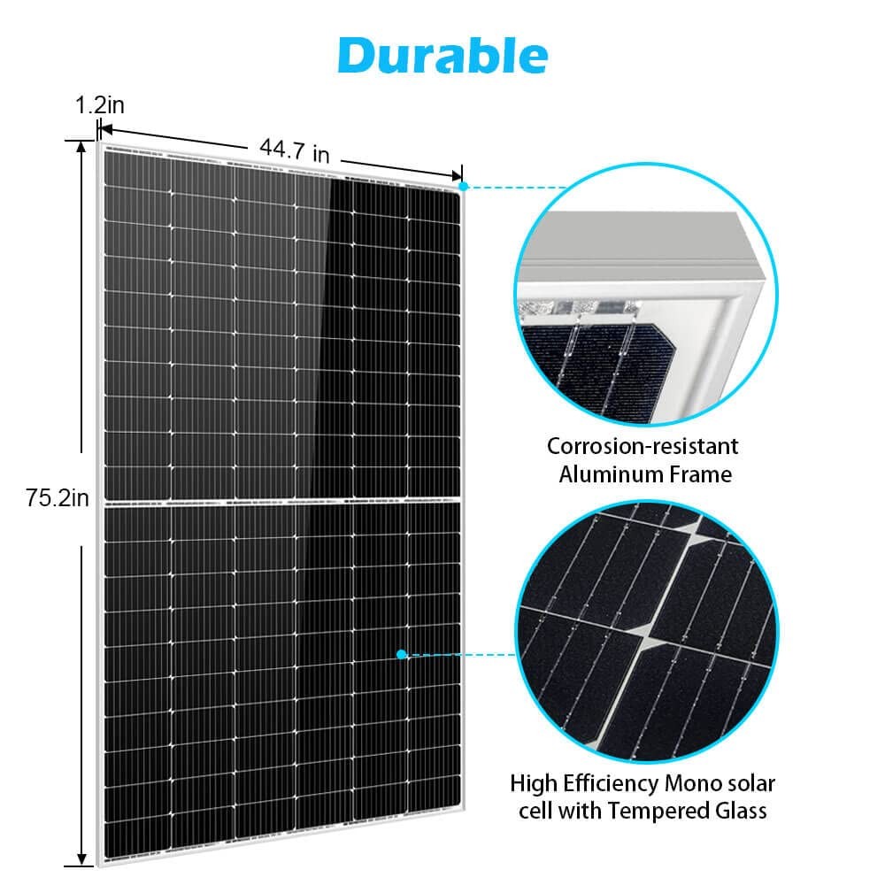 SUNGOLDPOWER 6PCS 450W Solar Panels Monocrystalline UL 61730, Grade A Solar Cell
