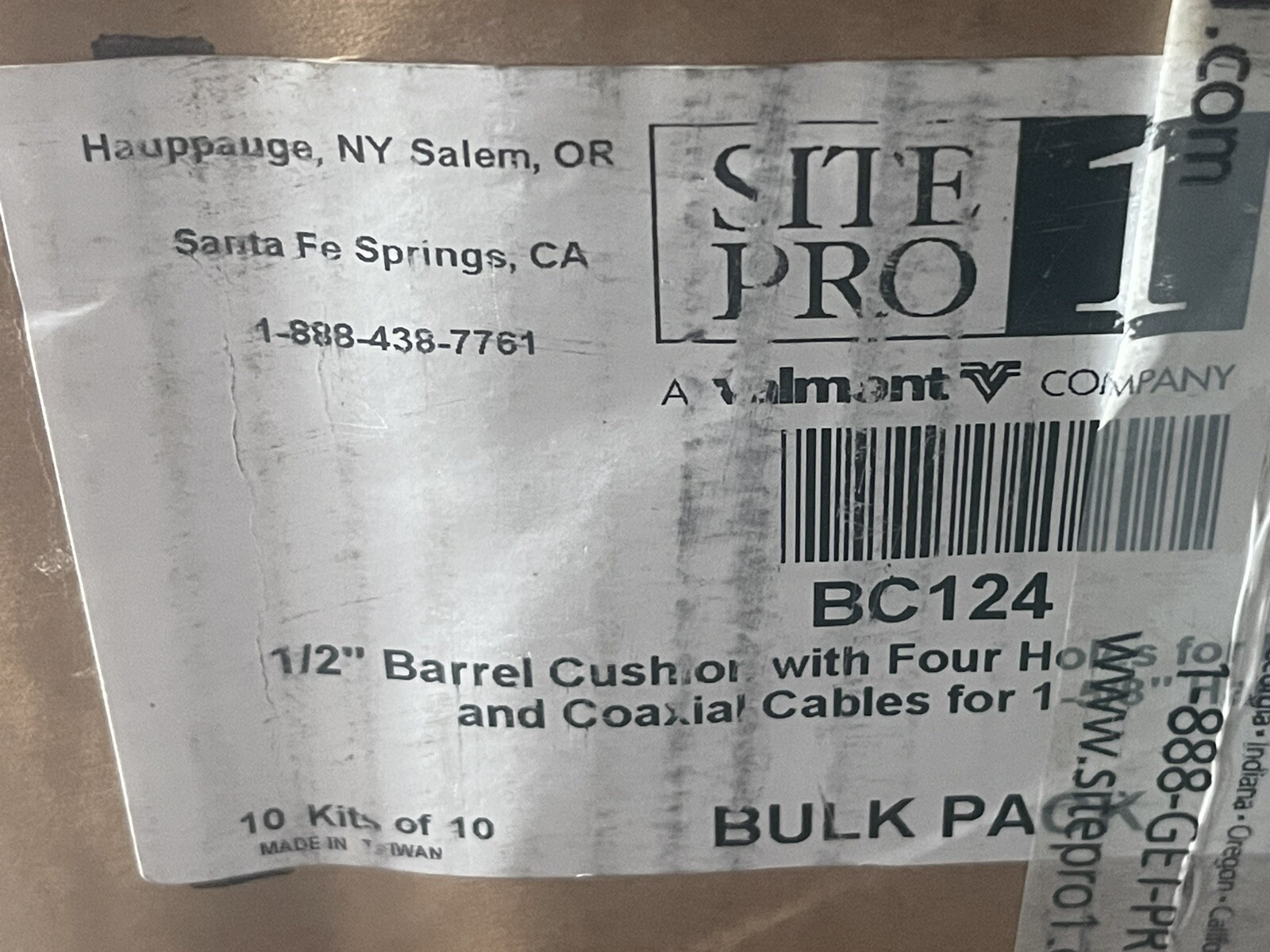 10-Pk Site Pro 1 Multi-Hole Barrel Cushions 4 Holes 1/2″ BC124 10 kits of 10