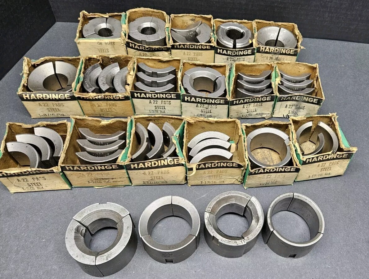 20pc HARDINGE A 22 Steel Collet Pads 13/16 To 2″ Balas W&S 2¼» Machinist Round