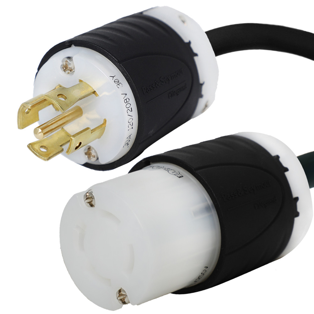 NEMA L21-30P to L14-20R Plug Adapter – 20A, 120/208V, 12/4 SJOOW, #IBX-5187-01