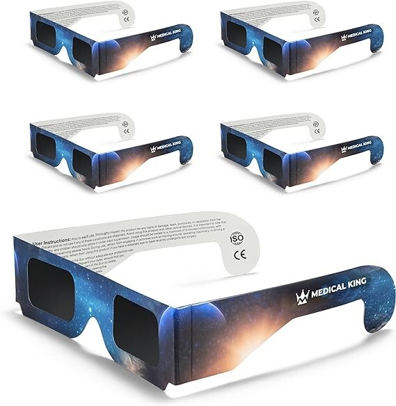 Solar Eclipse Glasses – Solar Filters Glasses CE and ISO Certified 2024 5-Pack