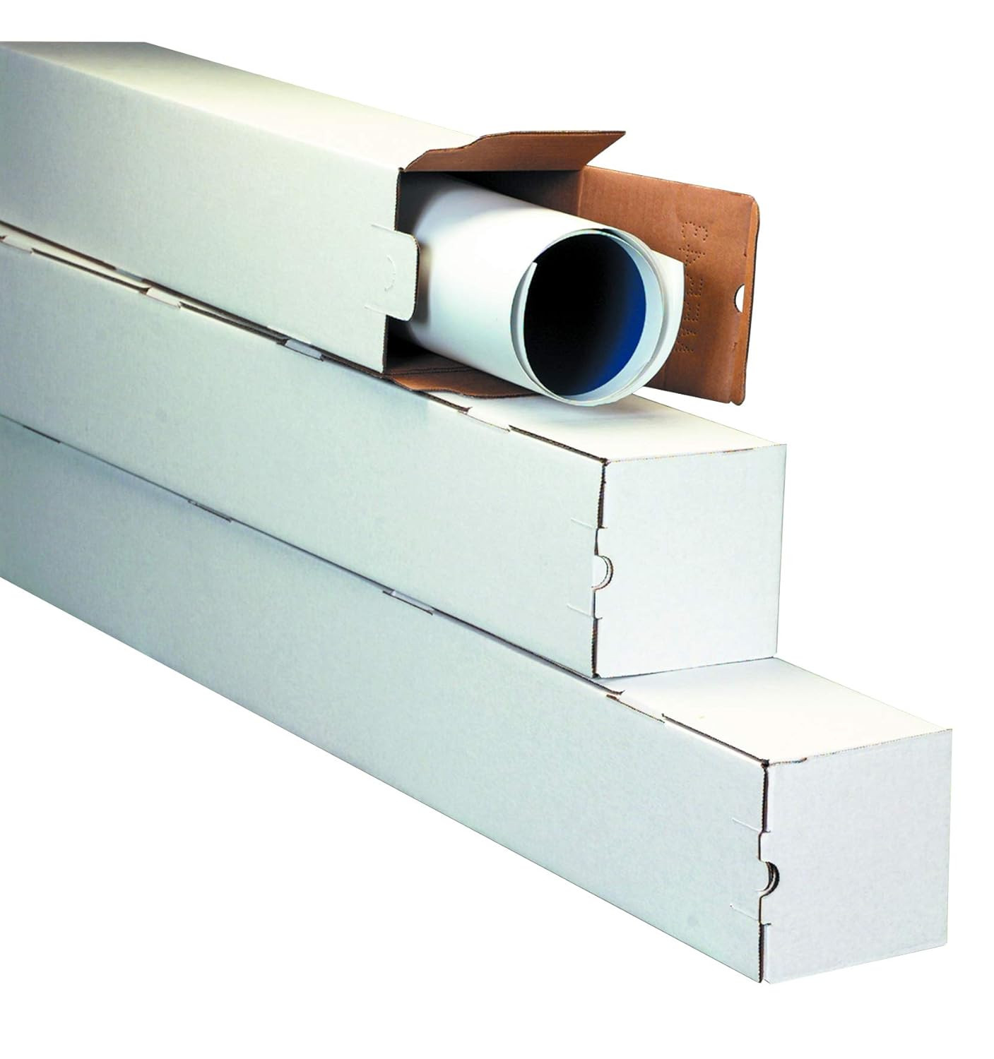PM3325 Square Mailing Tubes, 3″ X 25″, Oyster White (Pack of 25)
