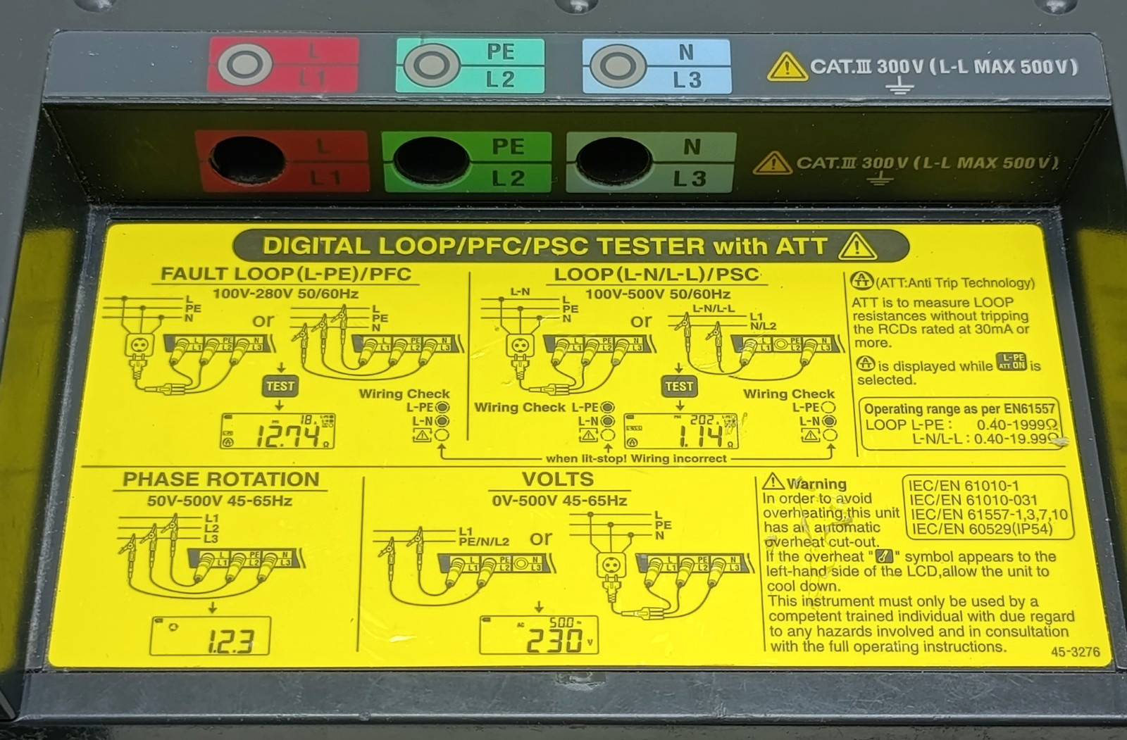 Kyoritsu KEW4140 Digital LOOP/PFC/PSC Impedance Tester CAT III 300V L-L MAX 500V