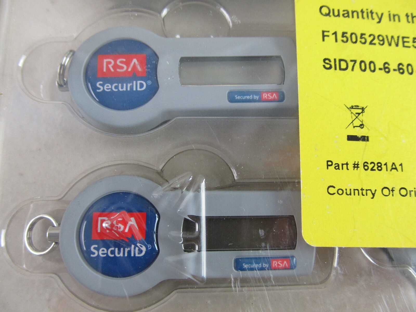 RSA SecurID SID700 Security Token (10 pack) New 11-30-2018