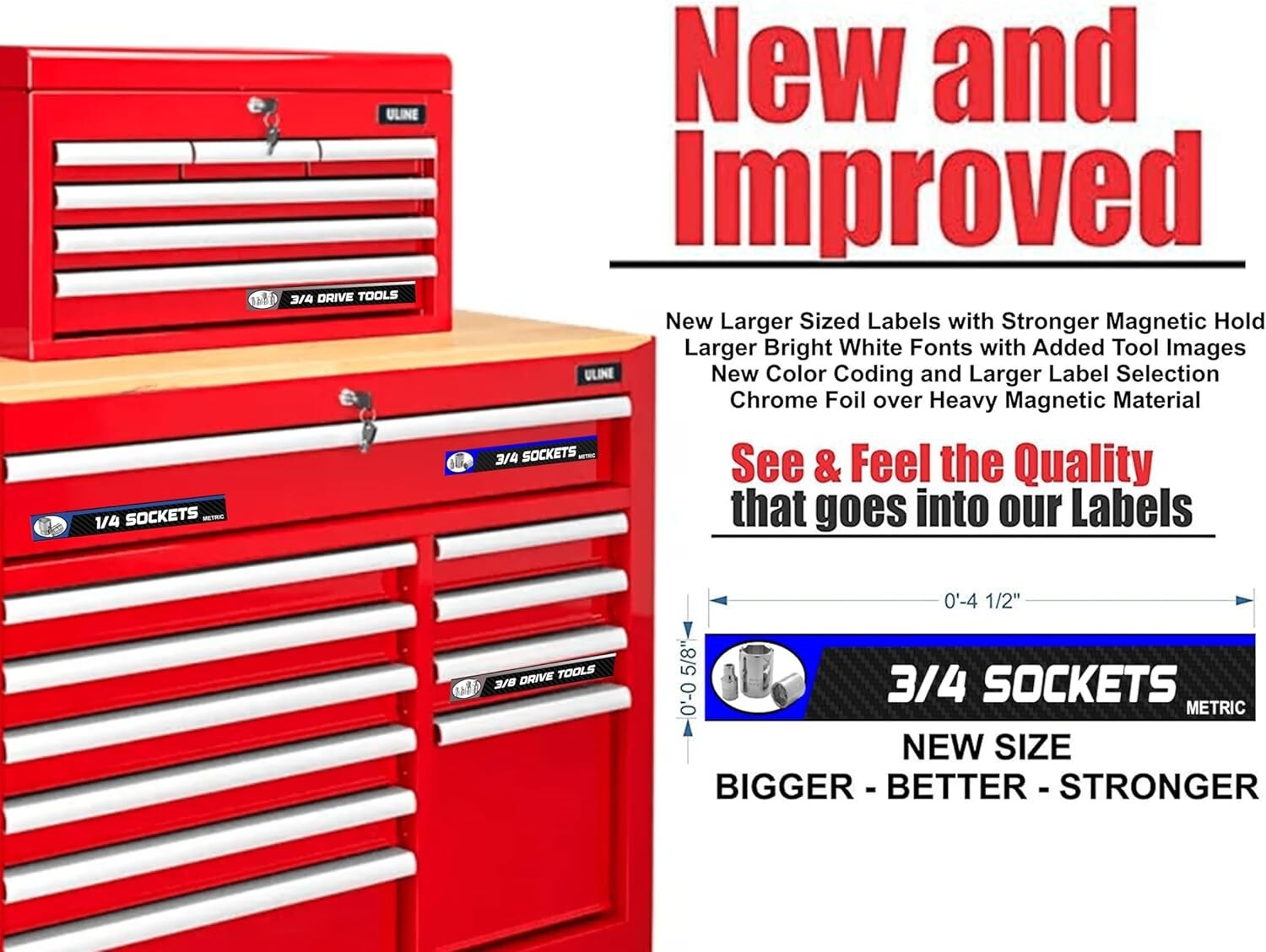 New Ultimate Magnetic Tool Box Labels (IMAGE) to fit all tool storage cabinets
