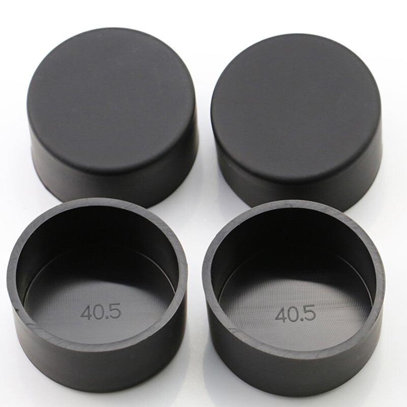 Black Silicone Rubber Round Tube End Caps Cover Blanking Stopper Floor Protector