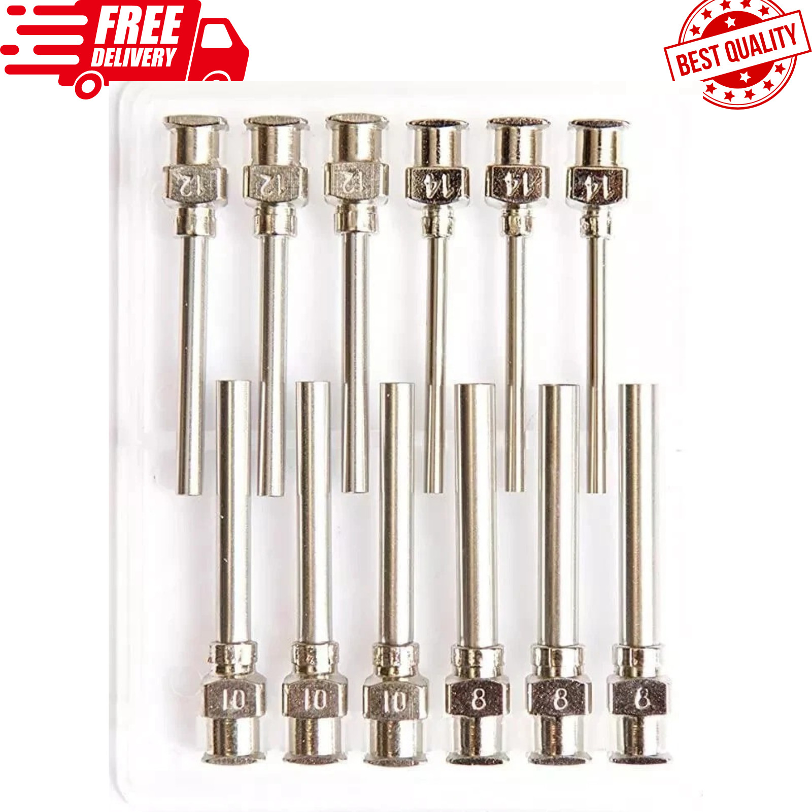12 Pack – Dispensing Needle 1 – All Metal, Stainless Steel Blunt Tip Luer Lock