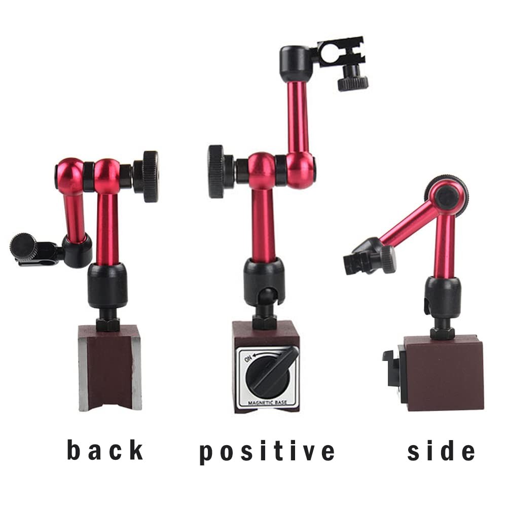 Oudtinx Red Adjustable Magnetic Base Holder for Digital Dial Indicator red